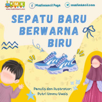 Image of Sepatu Baru Berwarna Biru